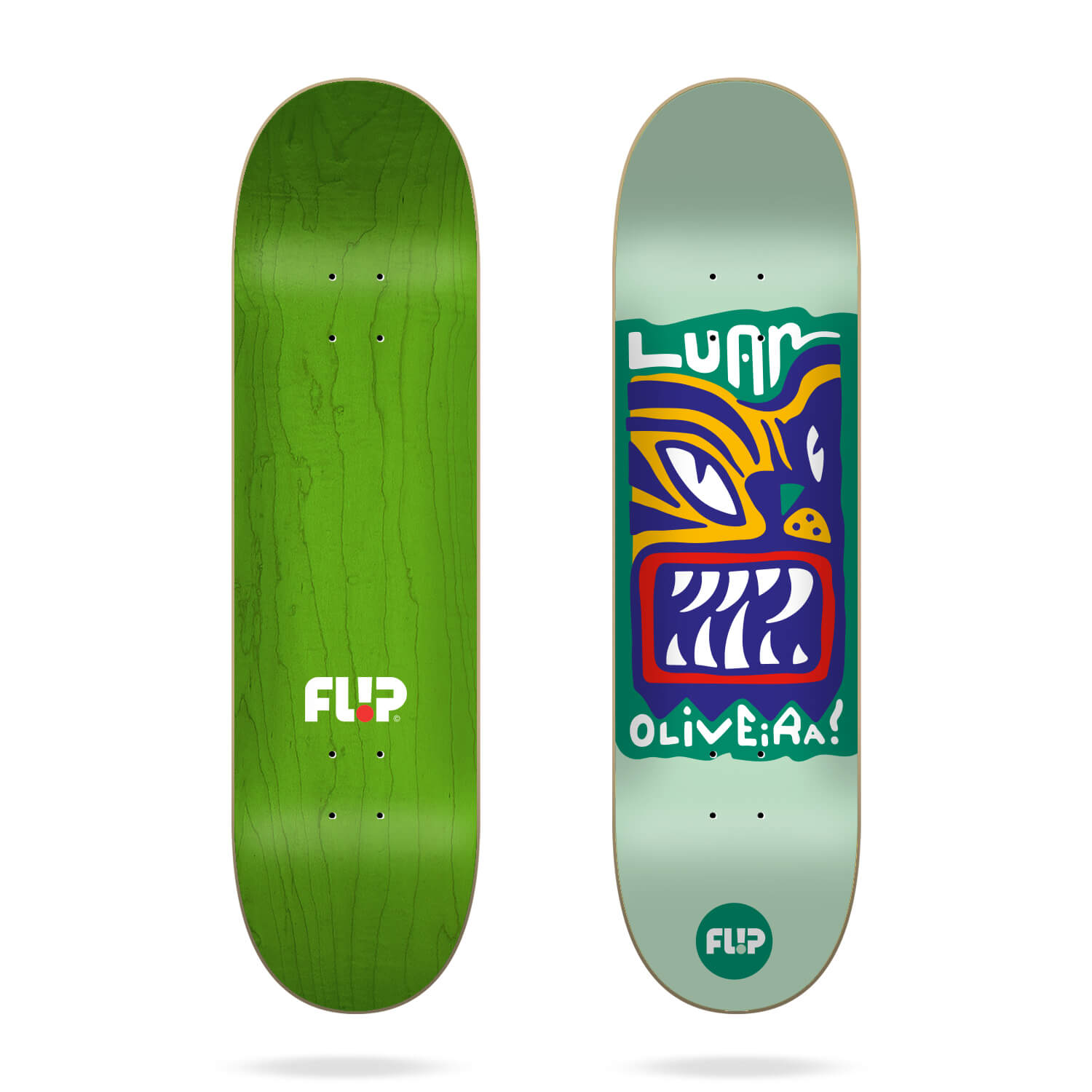 Flip Luan Block Skateboard Deck White 8.13" 